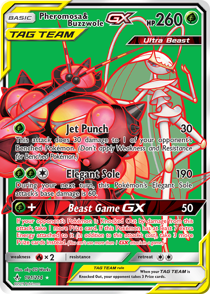 Pheromosa & Buzzwole GX (191/214) [Sun & Moon: Unbroken Bonds] | Devastation Store