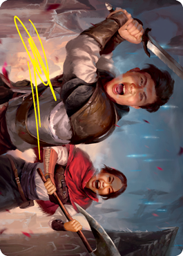 Daybreak Combatants Art Card (Gold-Stamped Signature) [Innistrad: Crimson Vow Art Series] | Devastation Store