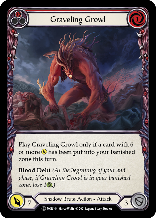 Graveling Growl (Red) [U-MON144] Unlimited Edition Normal | Devastation Store