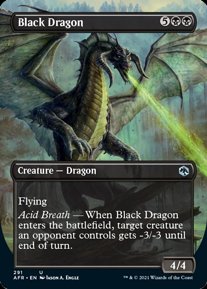 Black Dragon (Borderless Alternate Art) [Dungeons & Dragons: Adventures in the Forgotten Realms] | Devastation Store