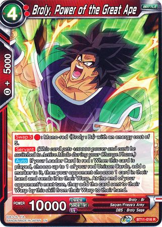 Broly, Power of the Great Ape [BT11-016] | Devastation Store