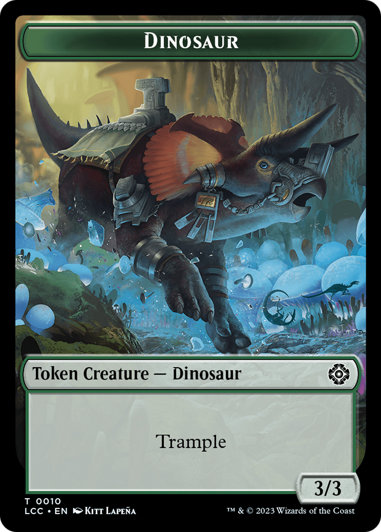 Dinosaur Beast // Dinosaur Double-Sided Token [The Lost Caverns of Ixalan Commander Tokens] | Devastation Store
