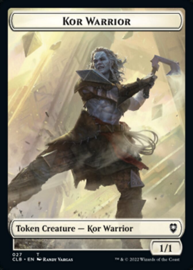 Kor Warrior // Angel Warrior Double-sided Token [Commander Legends: Battle for Baldur's Gate Tokens] | Devastation Store