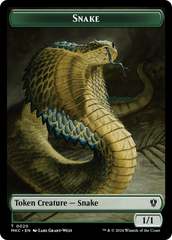 Snake // Morph Double-Sided Token [Murders at Karlov Manor Commander Tokens] | Devastation Store