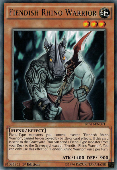 Fiendish Rhino Warrior [BOSH-EN091] Rare | Devastation Store