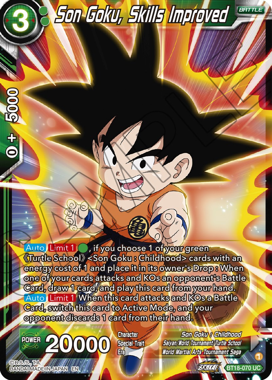 Son Goku, Skills Improved (BT18-070) [Dawn of the Z-Legends] | Devastation Store