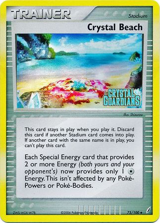 Crystal Beach (75/100) (Stamped) [EX: Crystal Guardians] | Devastation Store