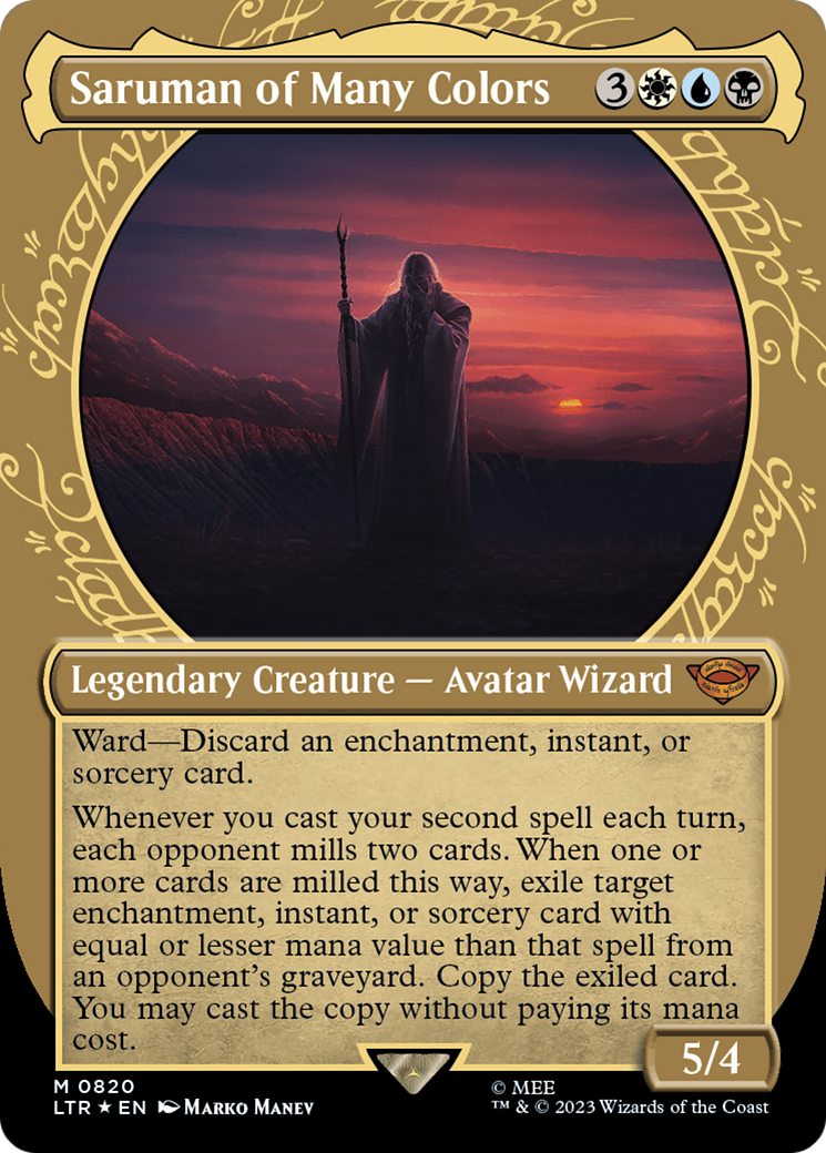 Saruman of Many Colors (Showcase) (Surge Foil) [The Lord of the Rings: Tales of Middle-Earth] | Devastation Store