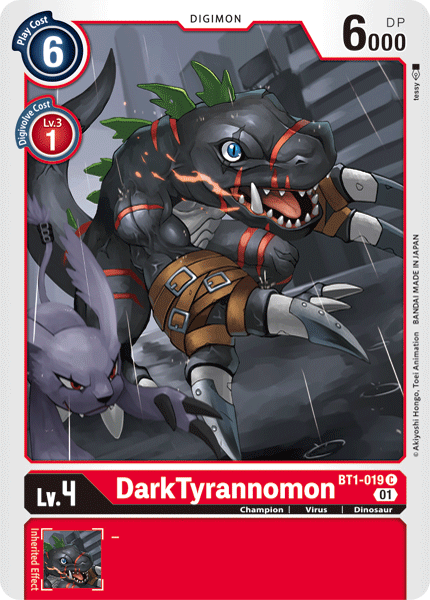 DarkTyrannomon [BT1-019] (Alternative Art) [Starter Deck: Gallantmon] | Devastation Store
