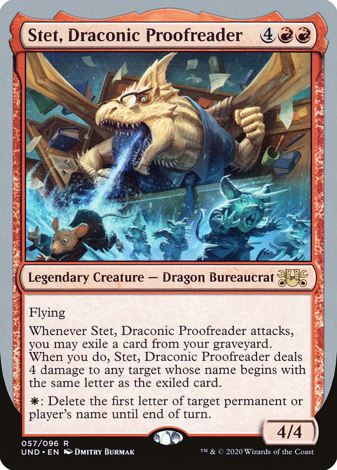 Stet, Draconic Proofreader [Unsanctioned] | Devastation Store