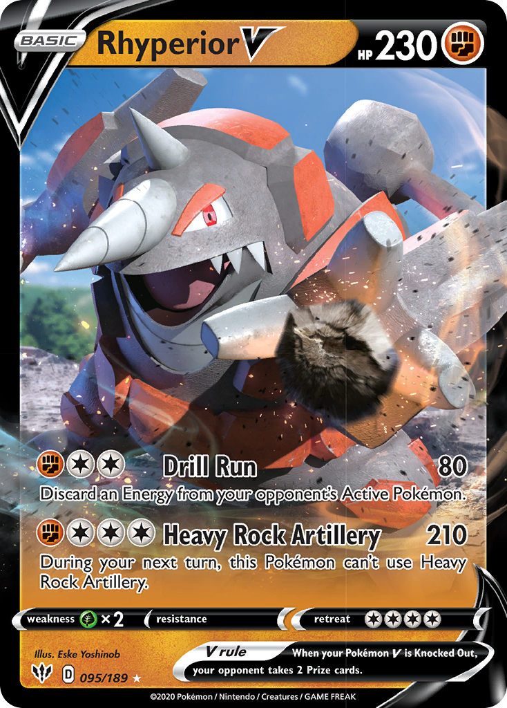 Rhyperior V (095/189) [Sword & Shield: Darkness Ablaze] | Devastation Store