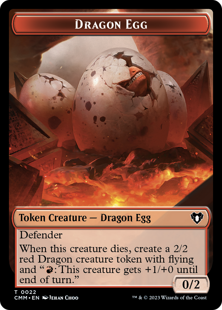 Dragon Egg Token [Commander Masters Tokens] | Devastation Store