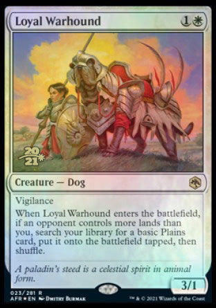 Loyal Warhound [Dungeons & Dragons: Adventures in the Forgotten Realms Prerelease Promos] | Devastation Store
