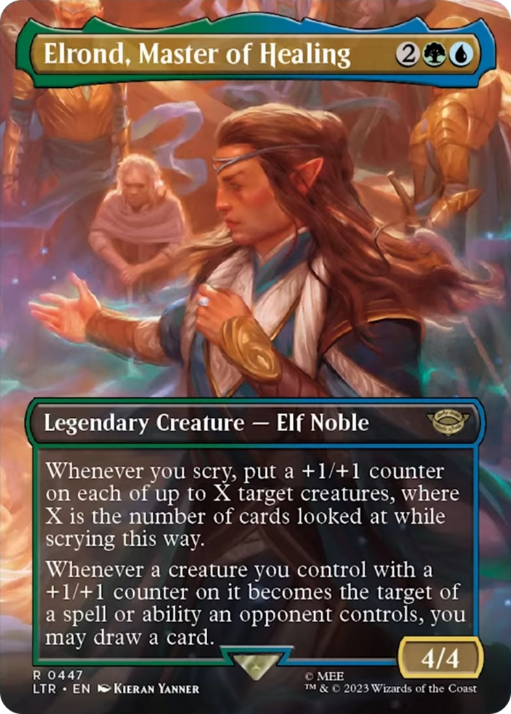 Elrond, Master of Healing (Borderless Alternate Art) [The Lord of the Rings: Tales of Middle-Earth] | Devastation Store