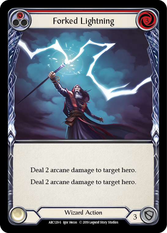 Forked Lightning [ARC120-S] 1st Edition Rainbow Foil - Devastation Store | Devastation Store