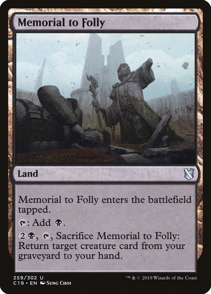 Memorial to Folly [Commander 2019] | Devastation Store