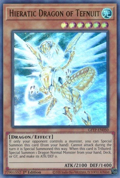Hieratic Dragon of Tefnuit [GFTP-EN050] Ultra Rare | Devastation Store
