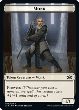 Wrenn and Six Emblem // Monk Double-sided Token [Double Masters 2022 Tokens] | Devastation Store