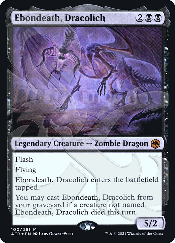 Ebondeath, Dracolich (Ampersand Promo) [Dungeons & Dragons: Adventures in the Forgotten Realms Promos] | Devastation Store