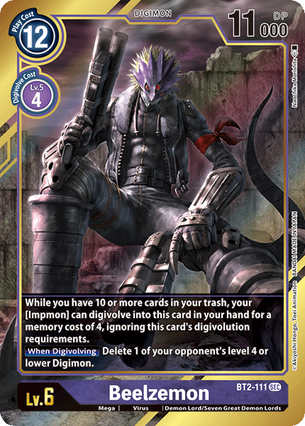 Beelzemon [BT2-111] (Alternate Art) [Release Special Booster Ver.1.0] | Devastation Store