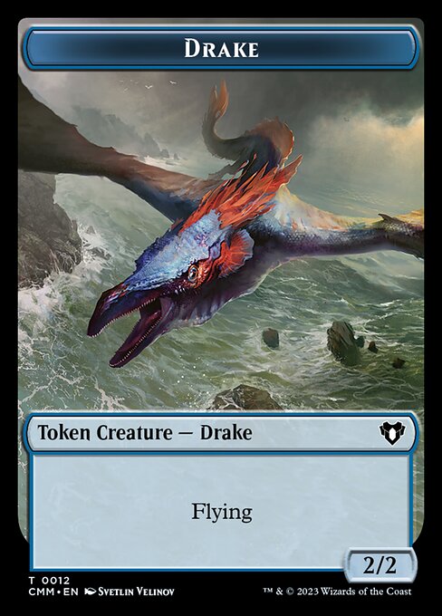 Spirit (0010) // Drake Double-Sided Token [Commander Masters Tokens] | Devastation Store