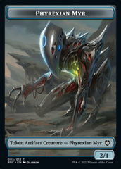 Construct (008) // Phyrexian Myr Double-Sided Token [The Brothers' War Commander Tokens] | Devastation Store