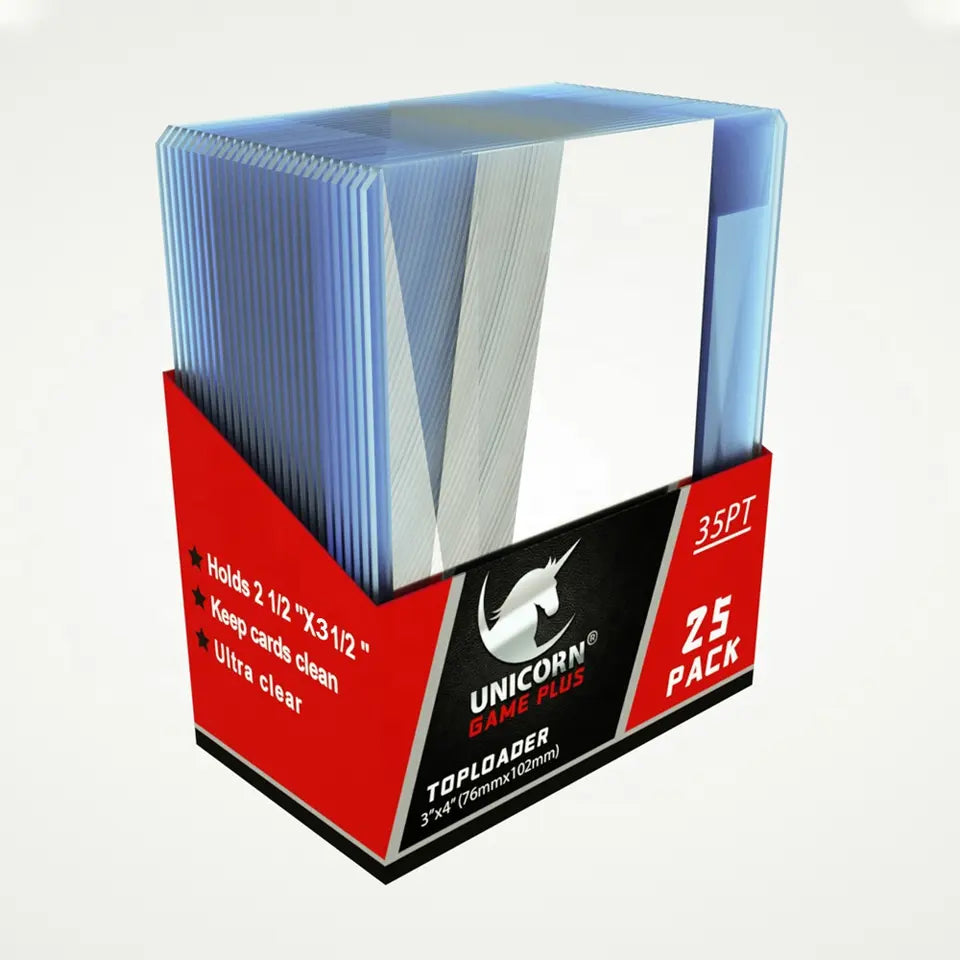 Top Loader Plastic Card Holder "Unicorn Clear" 25ct DeckLegends | Devastation Store