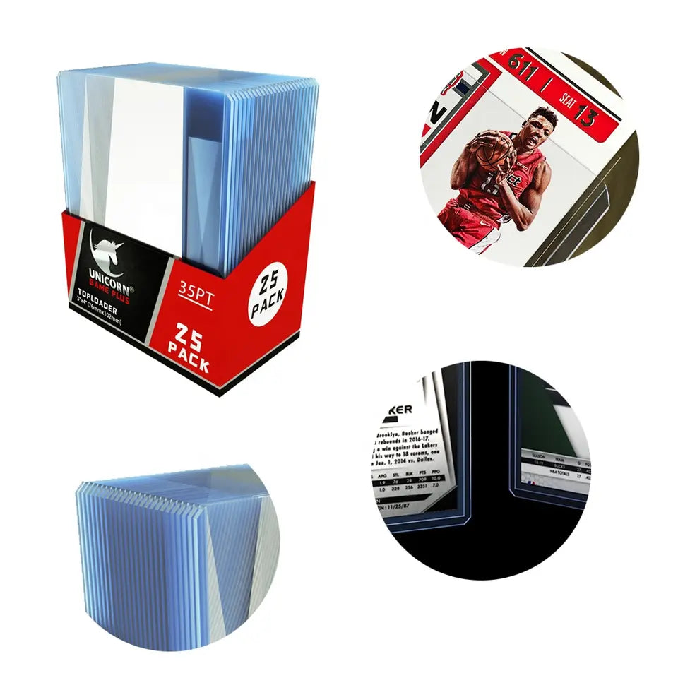 Top Loader Plastic Card Holder "Unicorn Clear" 25ct DeckLegends | Devastation Store