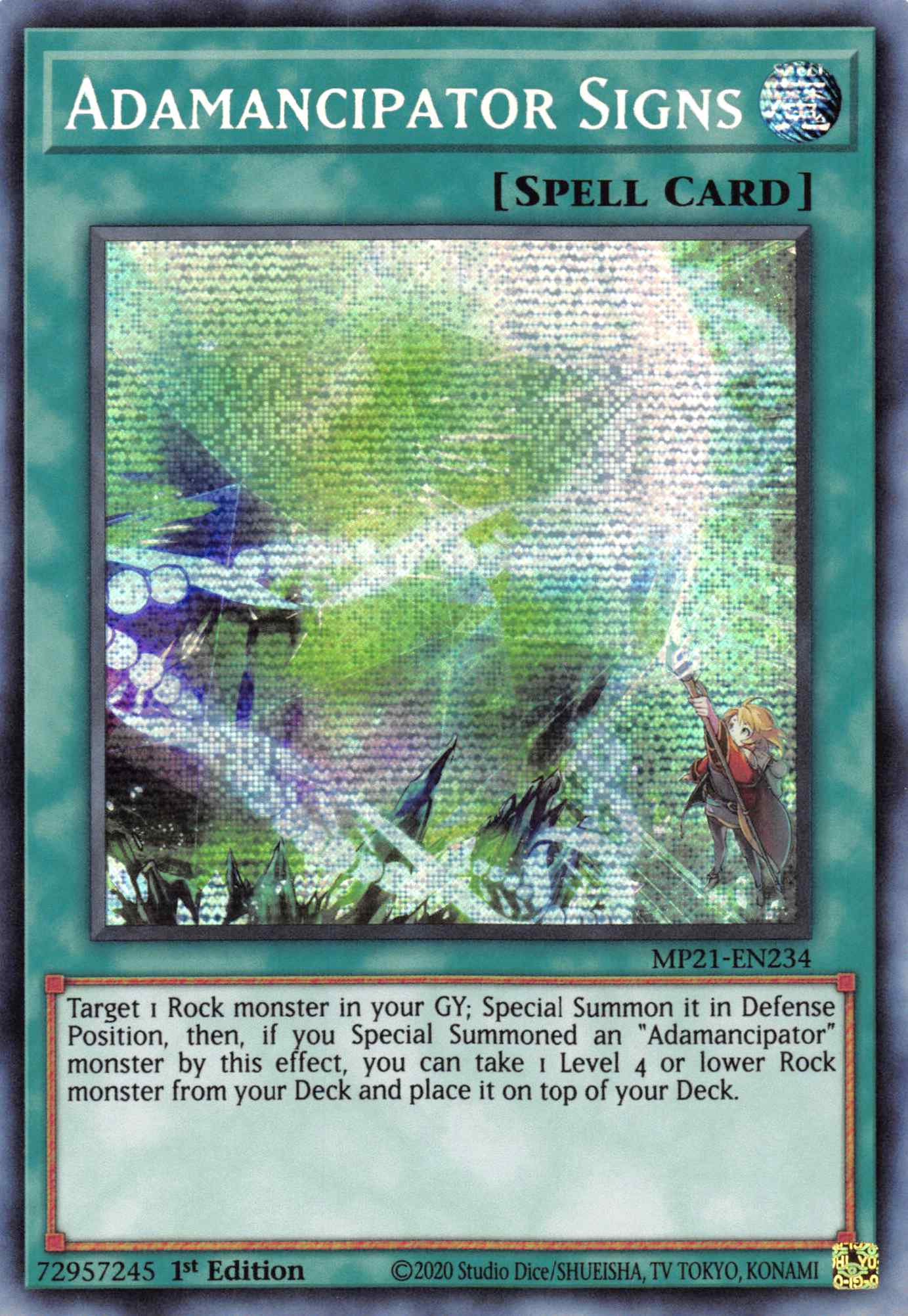 Adamancipator Signs [MP21-EN234] Prismatic Secret Rare | Devastation Store