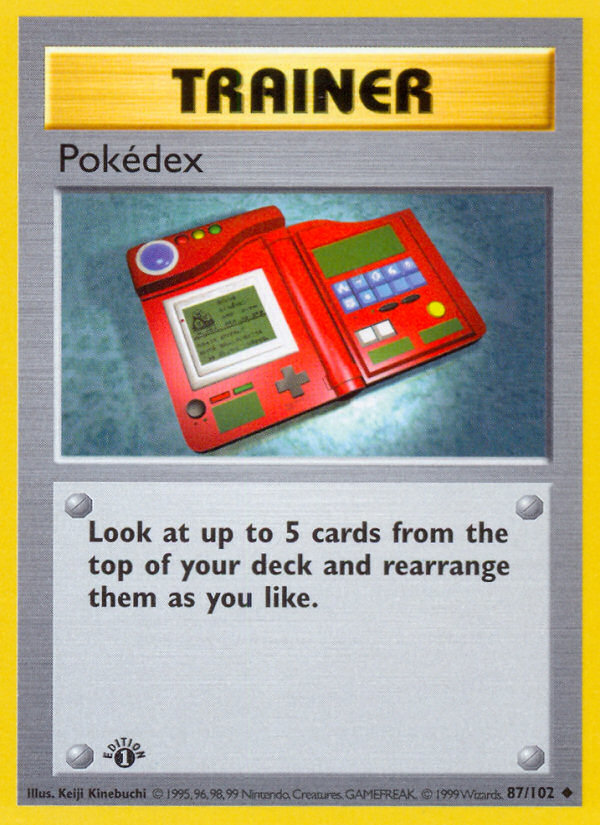 Pokedex (87/102) (Shadowless) [Base Set 1st Edition] | Devastation Store