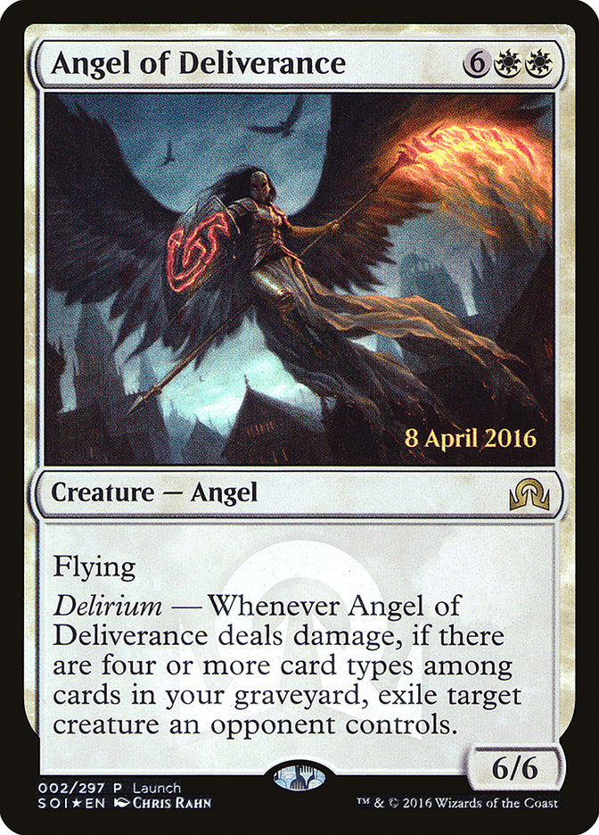 Angel of Deliverance (Prerelease) [Shadows over Innistrad Promos] - Devastation Store | Devastation Store