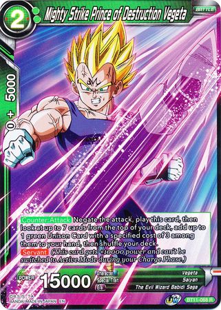 Mighty Strike Prince of Destruction Vegeta [BT11-068] | Devastation Store
