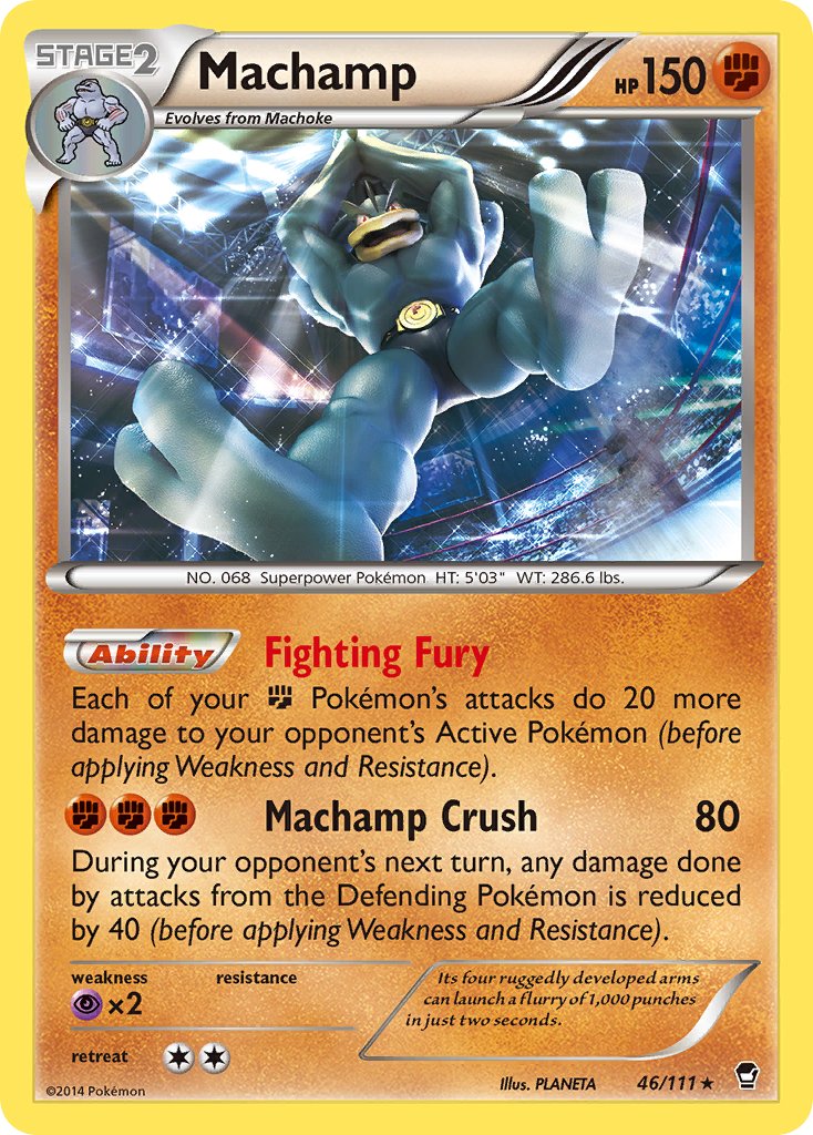 Machamp (46/111) (Cosmos Holo) (Blister Exclusive) [XY: Furious Fists] | Devastation Store
