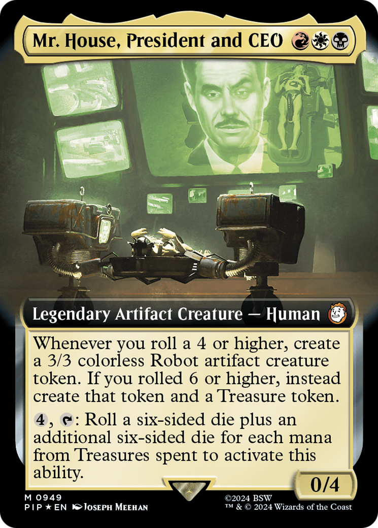 Mr. House, President and CEO (Extended Art) (Surge Foil) [Fallout] | Devastation Store