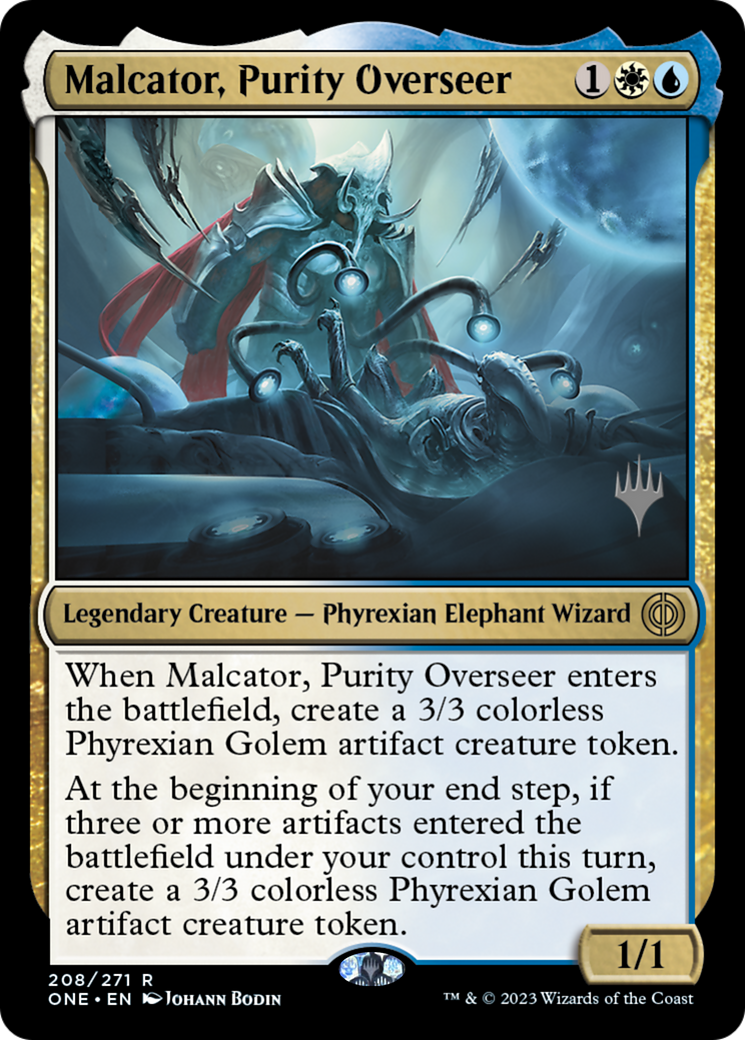 Malcator, Purity Overseer (Promo Pack) [Phyrexia: All Will Be One Promos] | Devastation Store