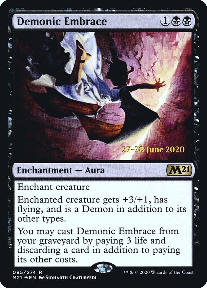 Demonic Embrace  [Core Set 2021 Prerelease Promos] | Devastation Store