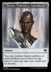 Servo // Emblem - Teferi, Temporal Archmage Double-Sided Token [Commander Masters Tokens] | Devastation Store