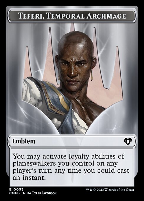 Human Soldier // Emblem - Teferi, Temporal Archmage Double-Sided Token [Commander Masters Tokens] | Devastation Store
