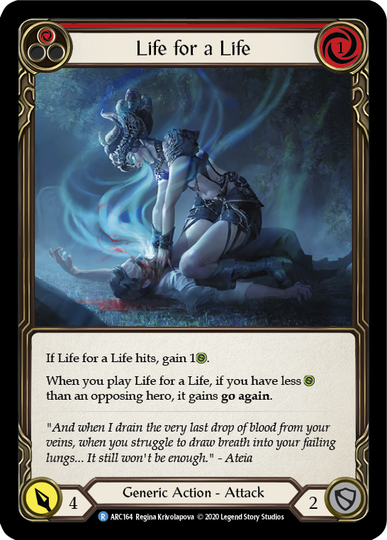 Life for a Life (Red) [ARC164] Unlimited Edition Rainbow Foil - Devastation Store | Devastation Store