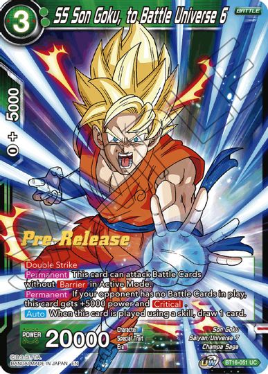 SS Son Goku, to Battle Universe 6 (BT16-051) [Realm of the Gods Prerelease Promos] | Devastation Store