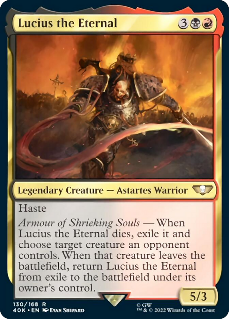 Lucius the Eternal (Surge Foil) [Universes Beyond: Warhammer 40,000] | Devastation Store