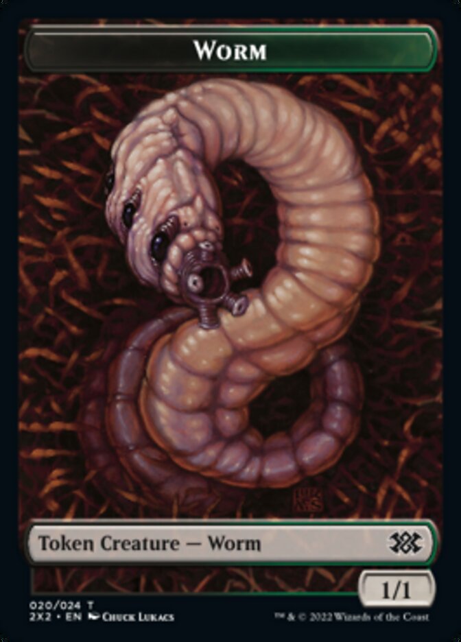 Worm // Soldier Double-sided Token [Double Masters 2022 Tokens] | Devastation Store