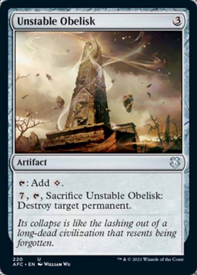 Unstable Obelisk [Dungeons & Dragons: Adventures in the Forgotten Realms Commander] | Devastation Store