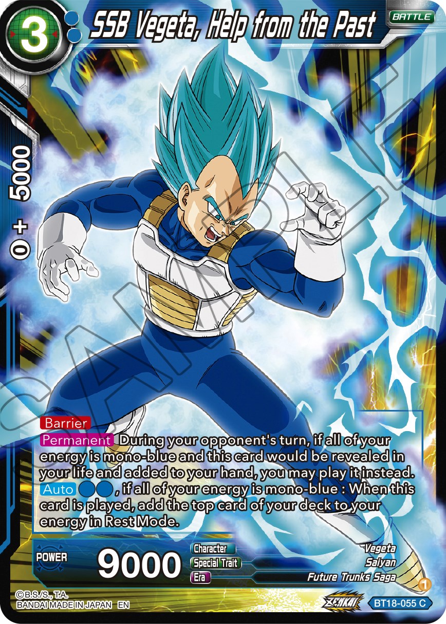 SSB Vegeta, Help from the Past (BT18-055) [Dawn of the Z-Legends] | Devastation Store
