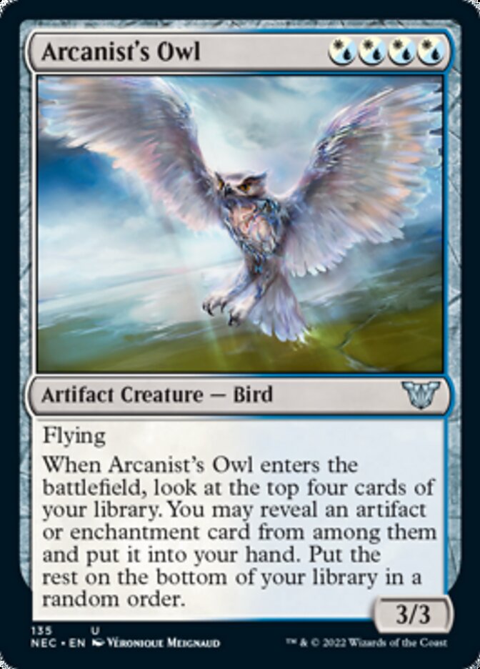 Arcanist's Owl [Kamigawa: Neon Dynasty Commander] | Devastation Store