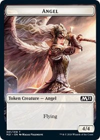 Angel // Saproling Double-sided Token [Core Set 2021 Tokens] | Devastation Store