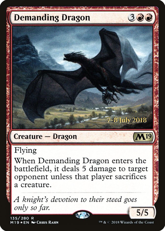 Demanding Dragon  [Core Set 2019 Prerelease Promos] - Devastation Store | Devastation Store