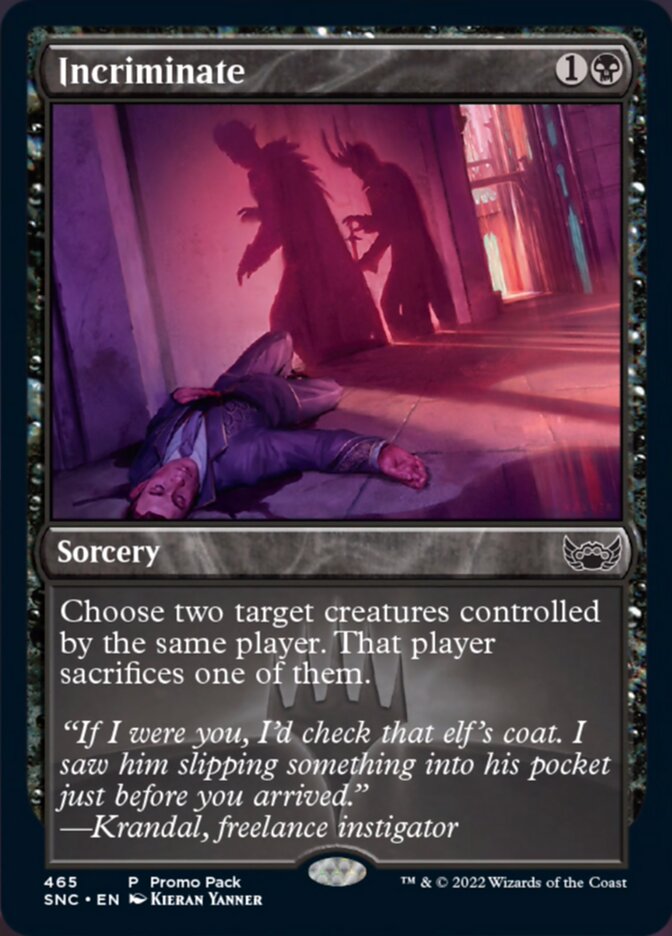 Incriminate (Promo Pack) [Streets of New Capenna] | Devastation Store