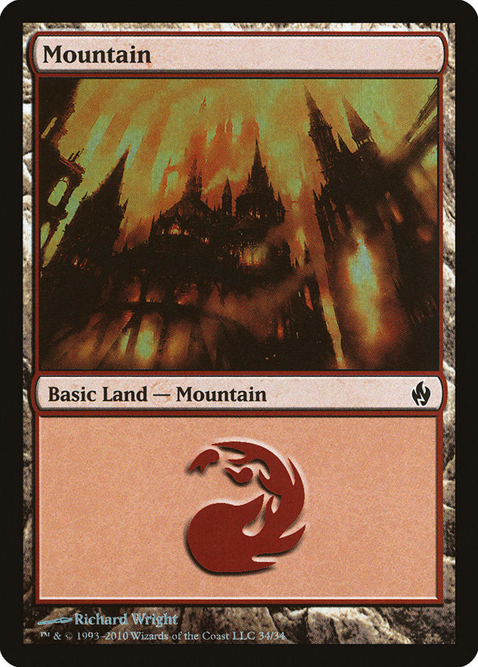 Mountain (34) [Premium Deck Series: Fire and Lightning] - Devastation Store | Devastation Store
