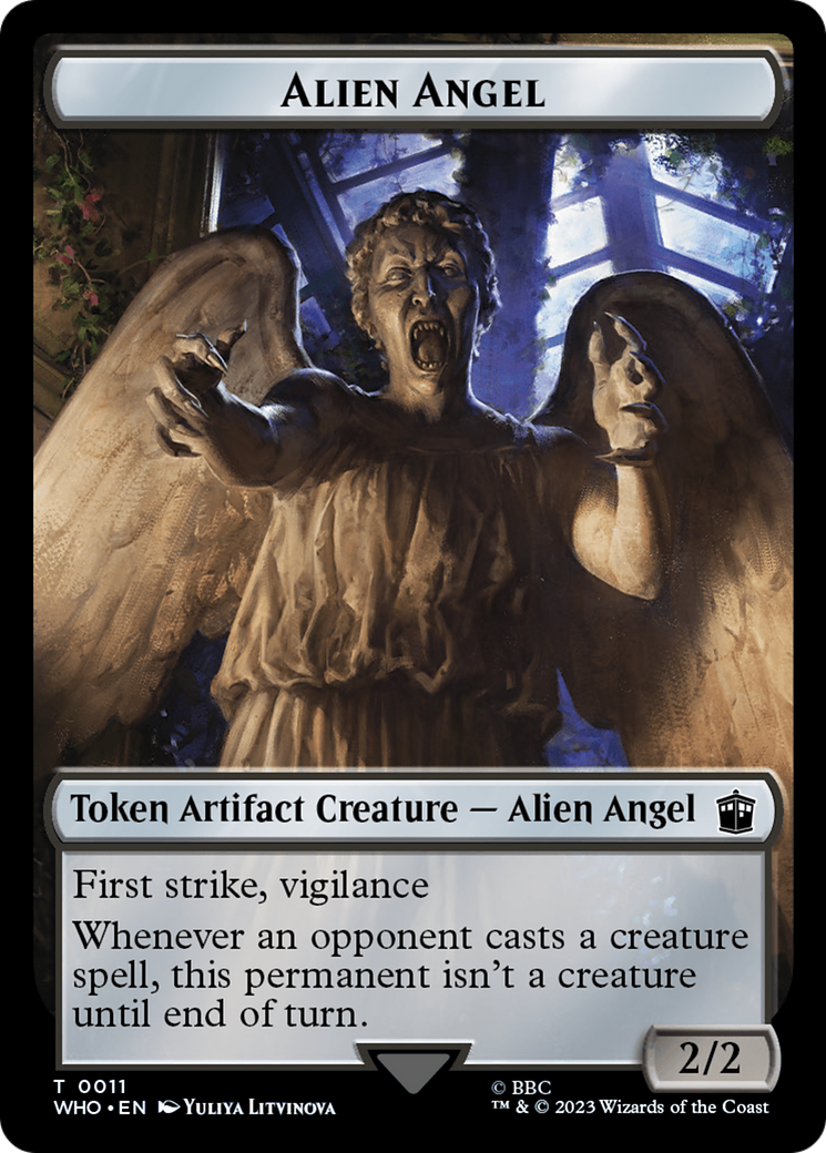 Alien Angel // Mutant Double-Sided Token [Doctor Who Tokens] | Devastation Store